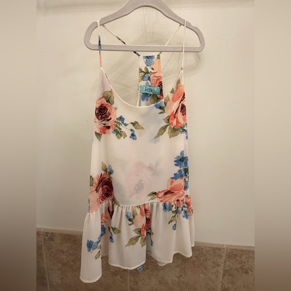 Karlie Floral Print Top with Spaghetti Straps
